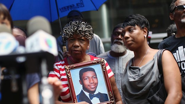 Gwen Carr, mother of Eric Garner, who died after a police officer used a choke hold to subdue him in 2014 in New York.