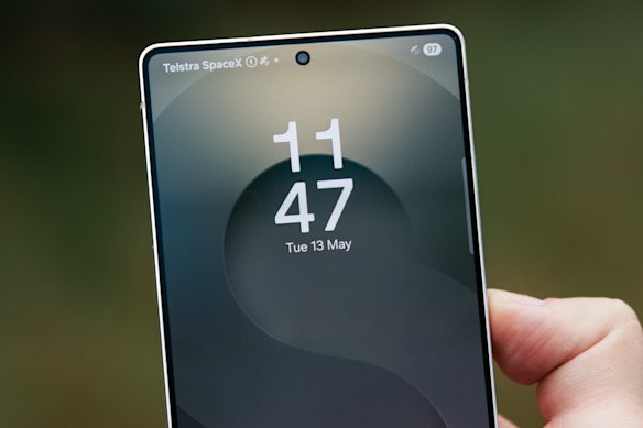 Phones will show a satellite symbol in the top right when connected to the service.