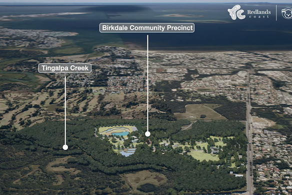 A rendered overview of the Birkdale Community Precinct, showing the precinct concept designs, from March 2022.