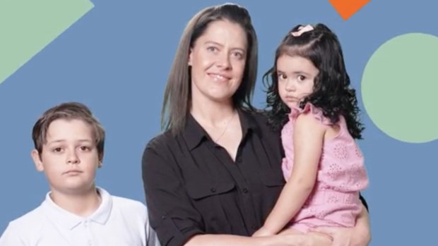 Alianna with her son Michele and his sister.