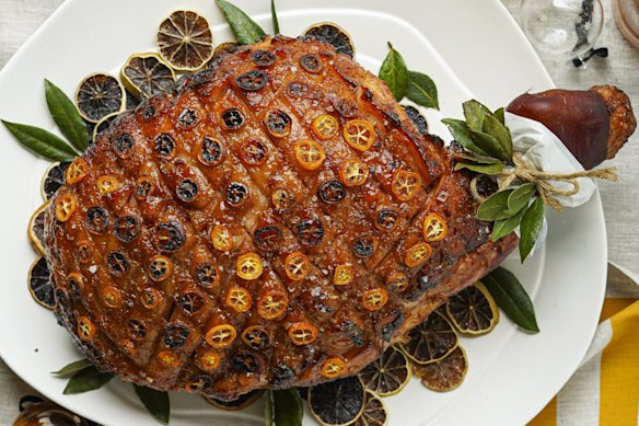 Ham with negroni glaze.