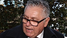 Ray Hadley outside the Downing Centre Local Court on Tuesday.