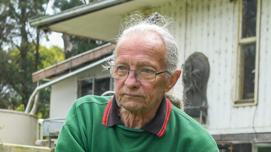 Maurice Eagle, with his dog Holly.