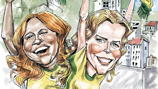 Jessica Mauboy and Nicole Kidman - ready for some Aussie gold.