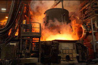 Green steel trials in a MolyCop furnace in Newcastle.