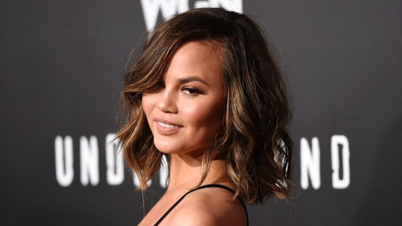 Chrissy Teigen demonstrating skin that isn't dehydrated. 