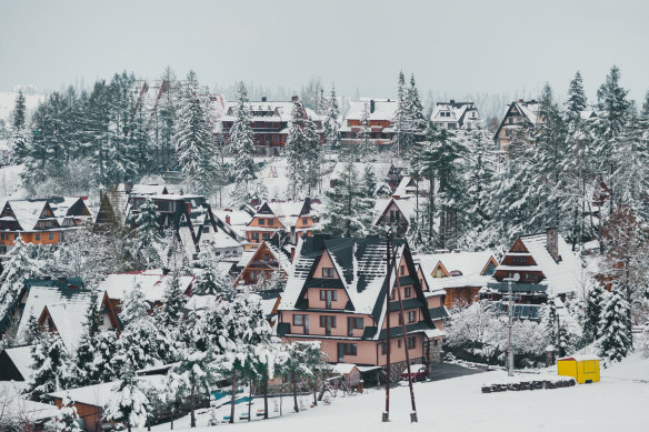 Zakopane in Poland is a great location for a white Christmas.