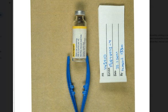 The vial of insulin used on Kenneth Sym.