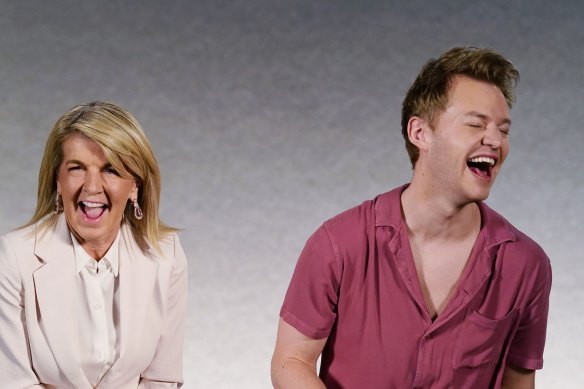 Julie Bishop and Joel Creasey in Ten’s “fast and furious” current affairs show What The Hell Just Happened?