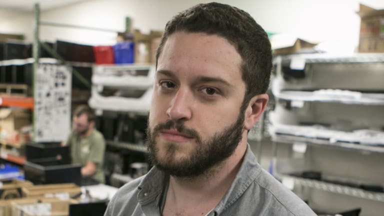 Cody Wilson at his company, Defense Distributed, in Austin, Texas.
