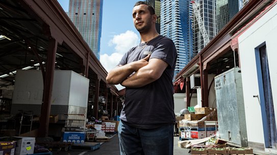 Francesco Fontana, of Fontana Brothers, will be part of a strike of Queen Victoria Market fruit and vegetable stall holders  on Tuesday.