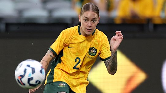 Sharn Freier in action for the Matildas.