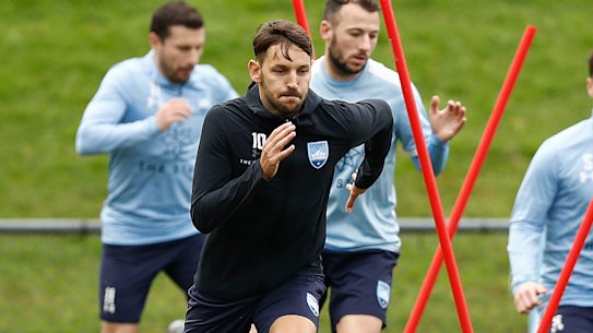Sydney FC players returned to training on Wednesday, with no certainty as to whether the rest of the A-League season will be televised.