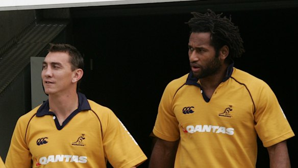 Code hoppers: Mat Rogers and Lote Tuqiri.