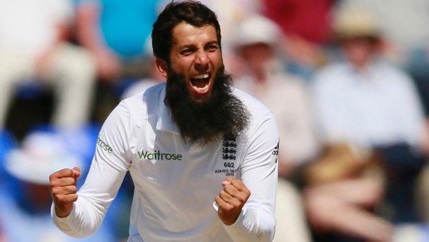England's Moeen Ali during the first Test three years ago.