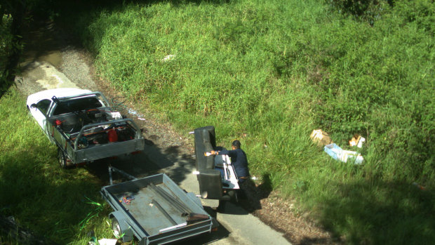 Brisbane City Council has used hidden cameras to catch residents illegally dumping.