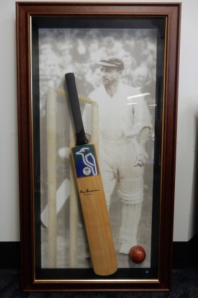 Sir Don Bradman's cricket bat.