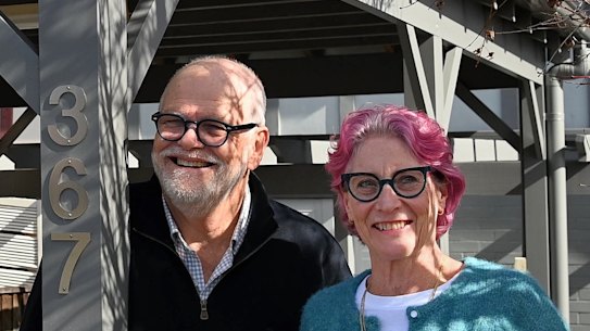 Meredith Bernays and Shane Doyle are holding an auction to downsize their Wareemba home.