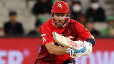 Eyes on the prize: Aaron Finch compiled a telling knock against the Stars.
