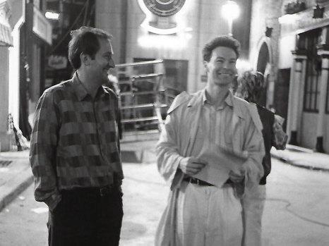 “The music is still electrifying”: Al Clark (left) and director Julien Temple on the set of Absolute Beginners.