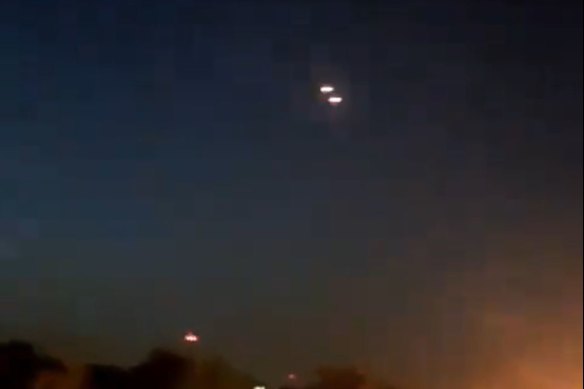 A video still from near the reported site of airstrikes in Isfahan.