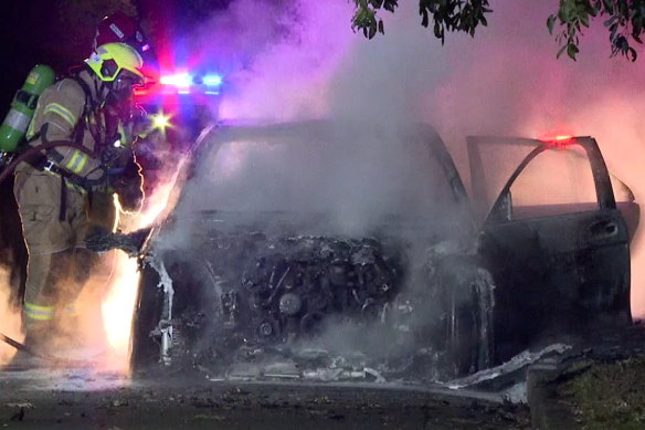 Three vehicles were destroyed in car fires.