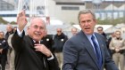 John Howard with George W Bush on a visit by the prime minister to the president’s Texas ranch in 2003.