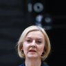 Liz Truss delivers her resignation statement outside 10 Downing Street in 2022.