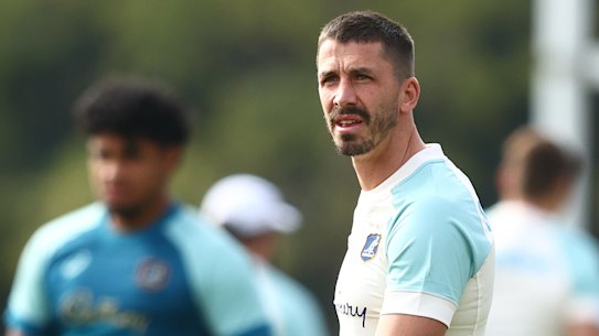 Back at it: Jake Gordon at Wallabies training in Brisbane.