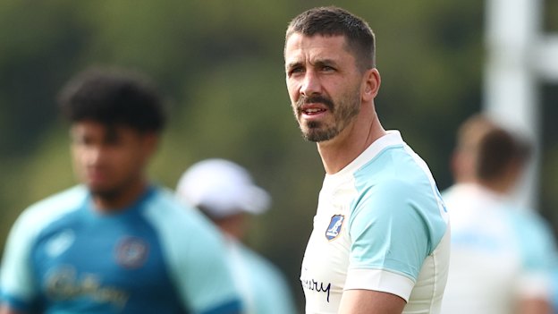 Back at it: Jake Gordon at Wallabies training in Brisbane.