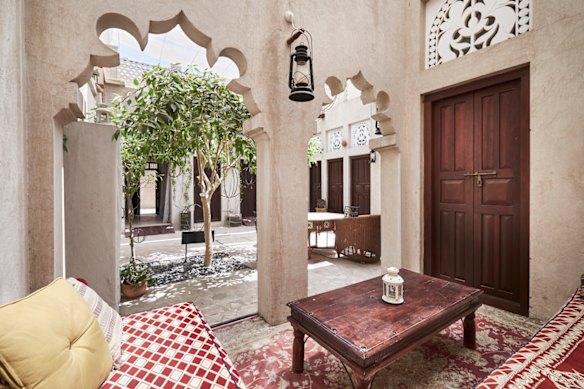 The traditional Emirati courtyard at XVA Art Hotel.