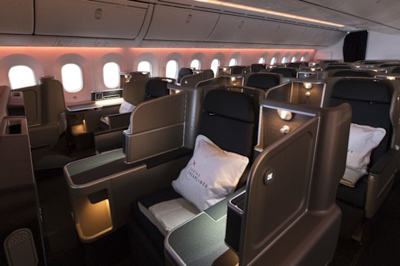 Business class on Qantas’ Boeing 787-9.