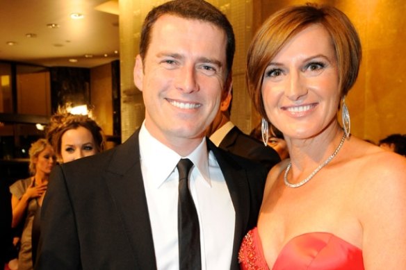 Karl Stefanovic with Cassandra Thorburn at the 2011 TV Week Logie Awards.