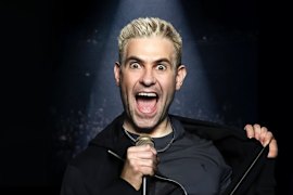 Comedian Simon Brodkin.