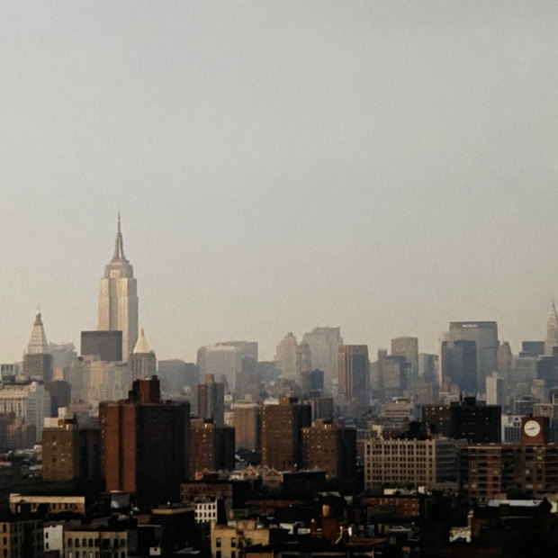 The view uptown from Tegan and Tony’s tiny apartment.