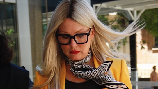 Businesswoman Elaine Stead leaves the Federal Court last year.