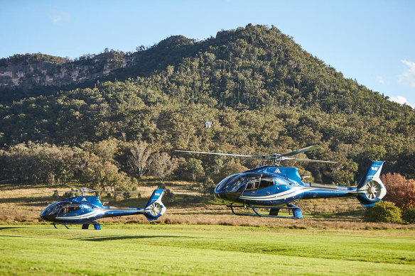 Air Bolly One and Two at Wolgan Valley on Thursday.