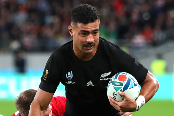 Richie Mo'unga at last year's World Cup.