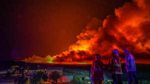 Firefighters at the scene of the blaze near Margaret River in Western Australia in December.