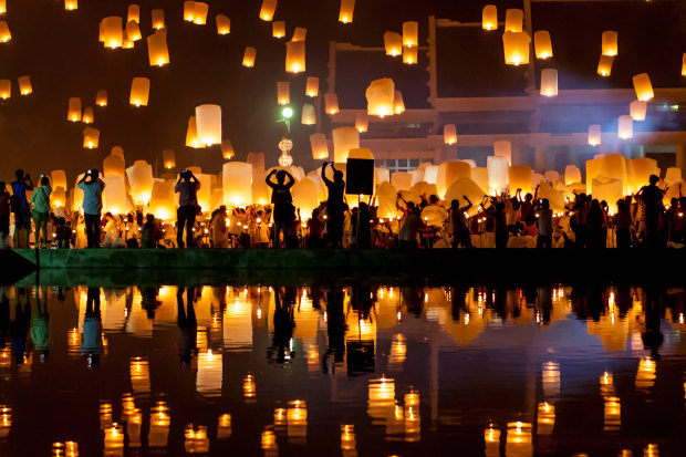 In Chiang Mai, it’s not just the rivers that light up, but also the sky.