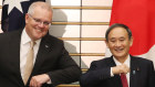 Prime Minister Scott Morrison meets Japanese Prime Minister Yoshihide Suga in Tokyo.