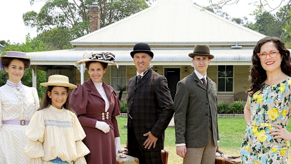 Annabel Crabb (right) hosts Further Back in Time for Dinner on ABC.