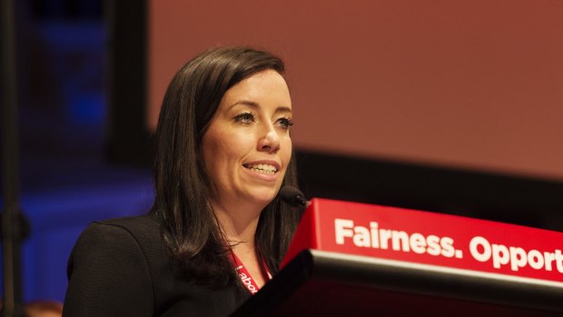 NSW party general secretary Kaila Murnain at the party's conference in 2016.