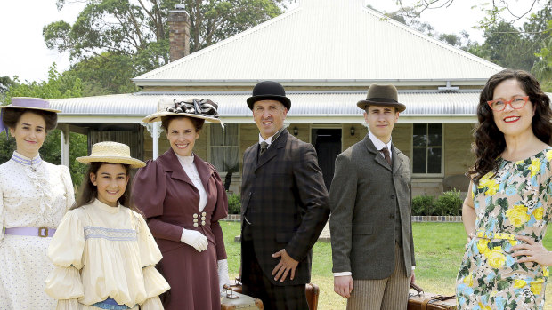 Annabel Crabb (right) hosts Further Back in Time for Dinner on ABC.