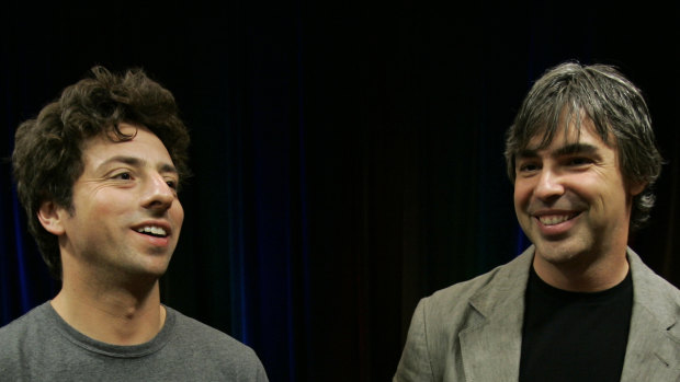 Google co-founders Sergey Brin, left, and Larry Page.