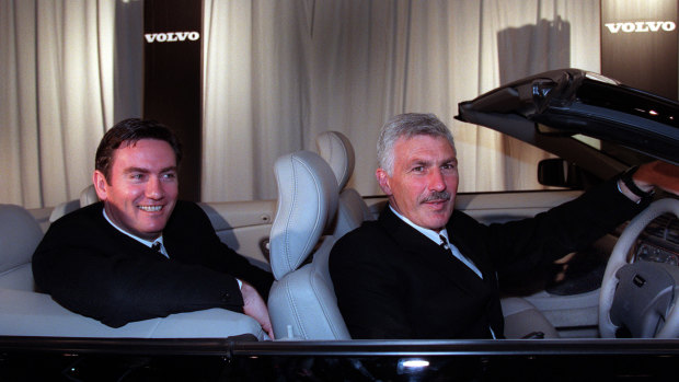 Driver's seat: Eddie McGuire poached coaching great Mick Malthouse from West Coast.