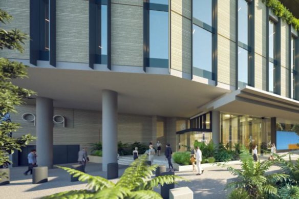 The “hostile vehicle mitigation structures” planned for the building.