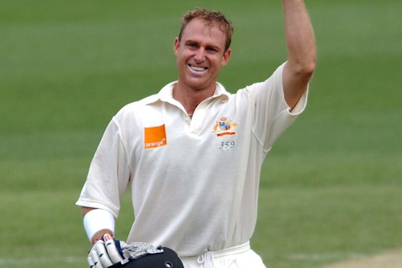 At his peak: Matthew Hayden in 2001. 
