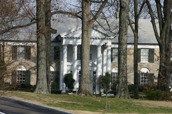 Elvis Presley’s home at Graceland, in Memphis, Tennessee.