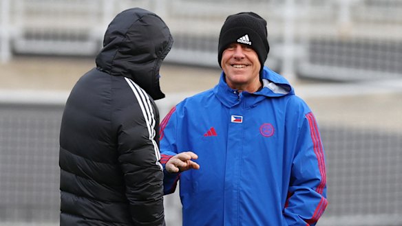Stajcic with his Philippines coaching staff.